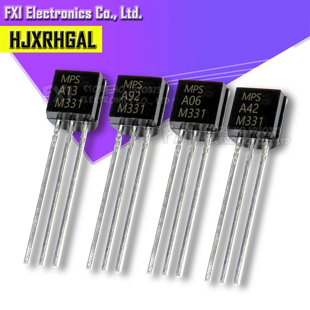 100 MPSA42 A42 TO-92 TO92 Triode ทรานซิสเตอร์ MPSA06 MPSA13 MPSA18 MPSA56 MPSA92