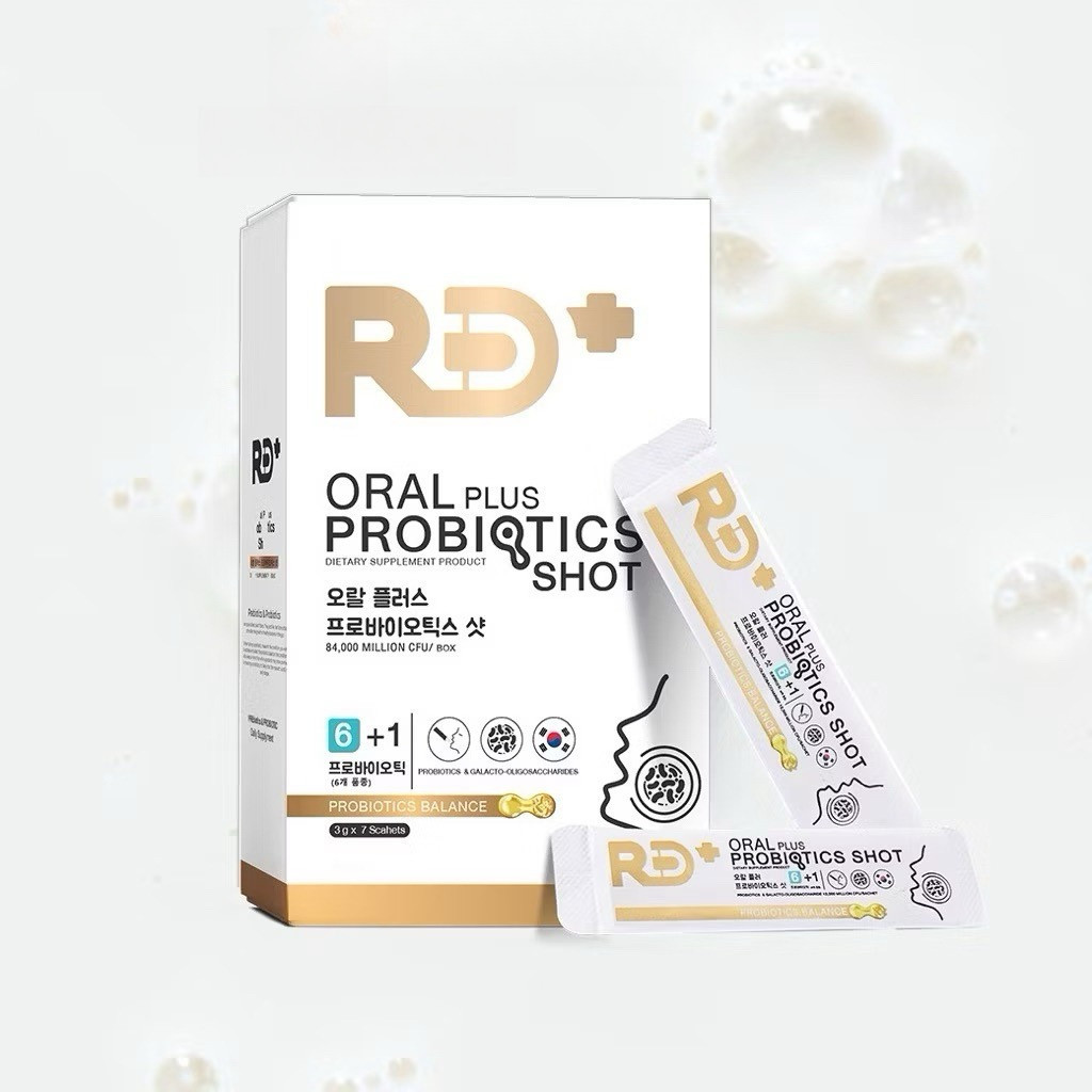 RD+ อาร์ดีพลัส โพรไบโอติกส์ ผสมพรีไบโอติก Oral Plus Probiotics Shot สายพันธุ์ที่ช่วยลดกลิ่นปาก เสริม