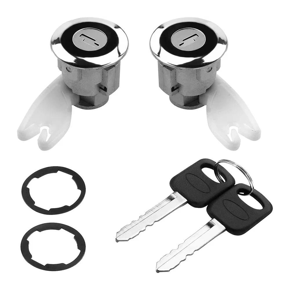 1 ชุดประตูล็อคกระบอกสําหรับ Ford F-150 F-250 F-350 OEM หมายเลขชิ้นส่วน F2UZ1522050อุปกรณ์ตกแต่งรถยนต