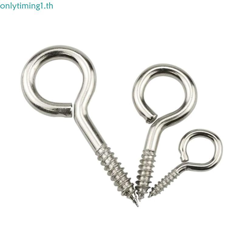 เท่านั้น 20 ชิ้น M3 M4 M5 Eye-Shape แหวนตะขอโลหะถ้วยตะขอในครัวเรือนเกลียวชุดตะขอ