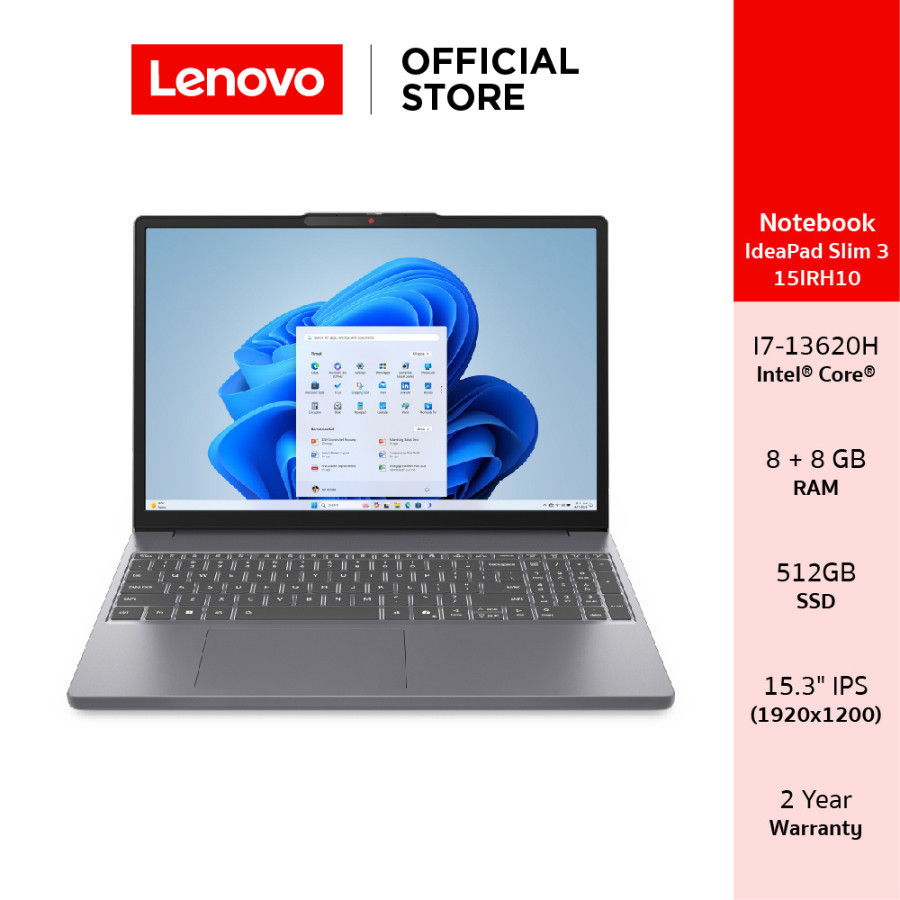 Lenovo IdeaPad Slim 3 15IRH10(83K100D8TA) Intel I7-13620H 2x8GB SSD 512GB 15.3" IPS