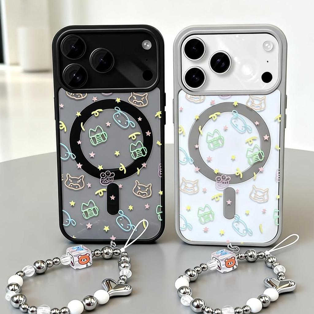 💖Nov💖ลายสัตว์กับดวงดาว มาพร้อมเชือกคล้อง เคส iPhone 18/17PROMAX เคสไอโฟน 13PRO 16PRO 15 14PLUS 12 11