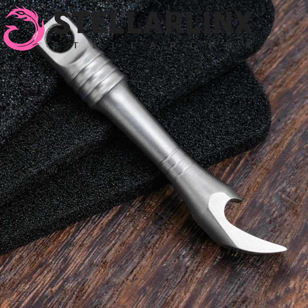 STELLARLINX พวงกุญแจขนาดเล็ก, Titanium Alloy Mini ขนาด EDC เครื่องมืออเนกประสงค์, ใหม่ Multi-Functio