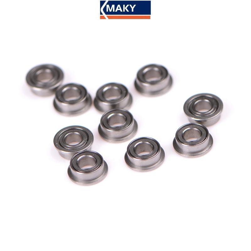 MAKY 10PCS MF63zz Mini Metal Double Shielded Flange Ball Bearings (3mmX6mmX2.5mm) TH