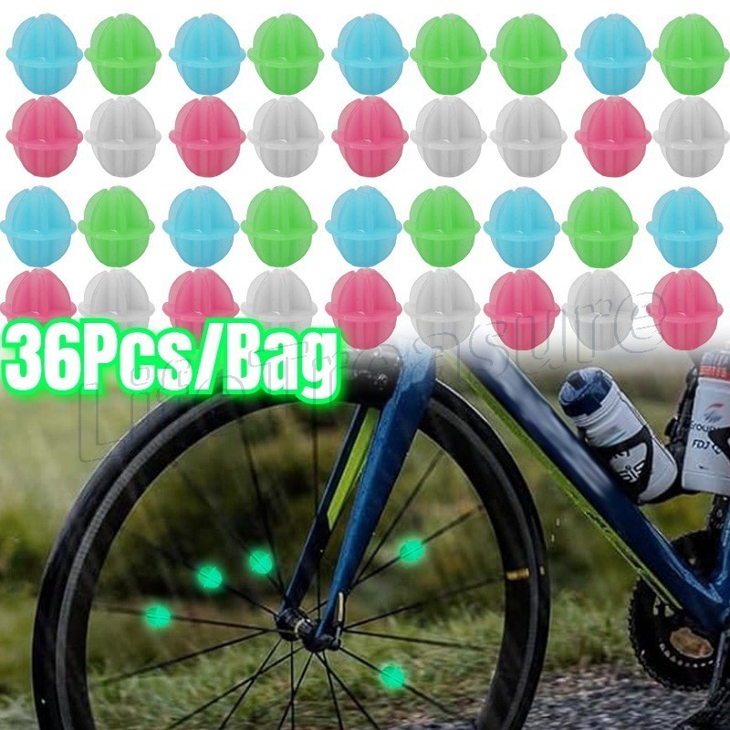 36-144PCS Luminous Bike Spoke Bead - Night Riding Safety Decor Accessories - Anti Rust, VIcture Enha