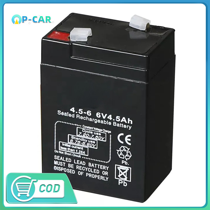 【COD】แบตเตอรี่ 6V 4.5AH/7AH /20HR DELIGHT DL4V-5AH BLACK ชนิดแห้ง 6V 4.5AH/20HR VRLA BATTERY