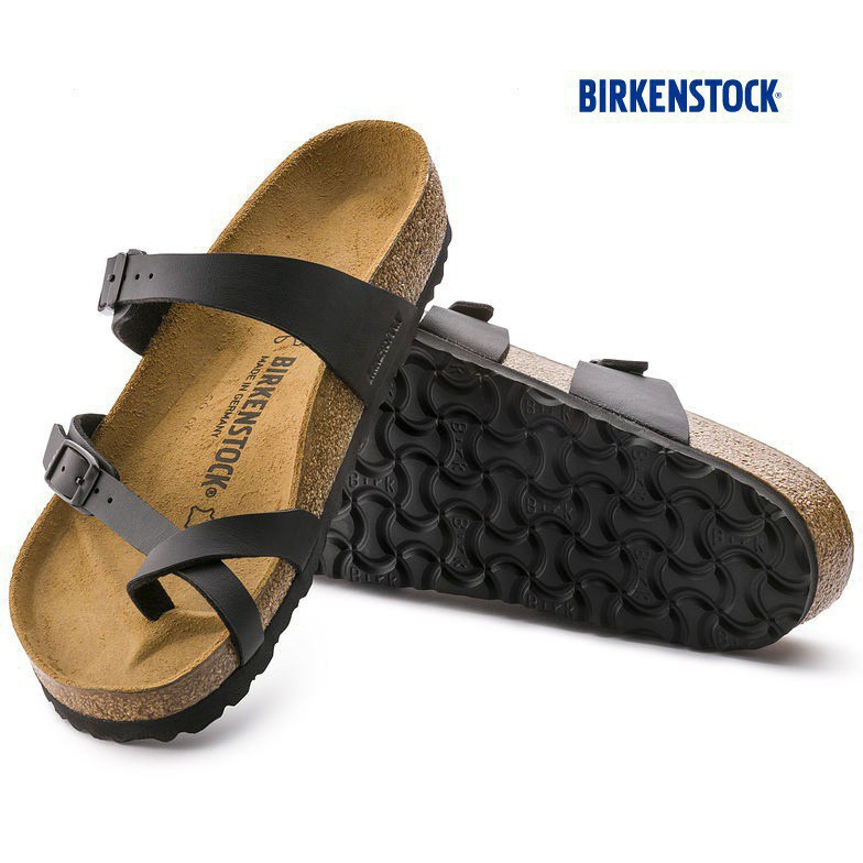 BIRKENSTOCK Boken Mayari Leather Sandals (สีดํา, สี Mocha, สีเทาซีเมนต์)