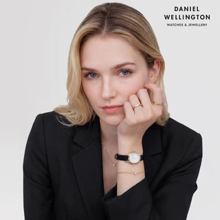 Daniel Wellington Ophelia Mini Black Lizard White Guilloché Rose Gold / Silver นาฬิกา ผู้หญิง