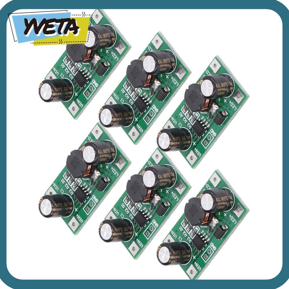 YVETA 6PCS LED Driver โมดูล, PWM Dimming 700mA DC คงที่โมดูล, Mini ขนาด 3 W/2 W DC 5‐35 V อินพุต PWM