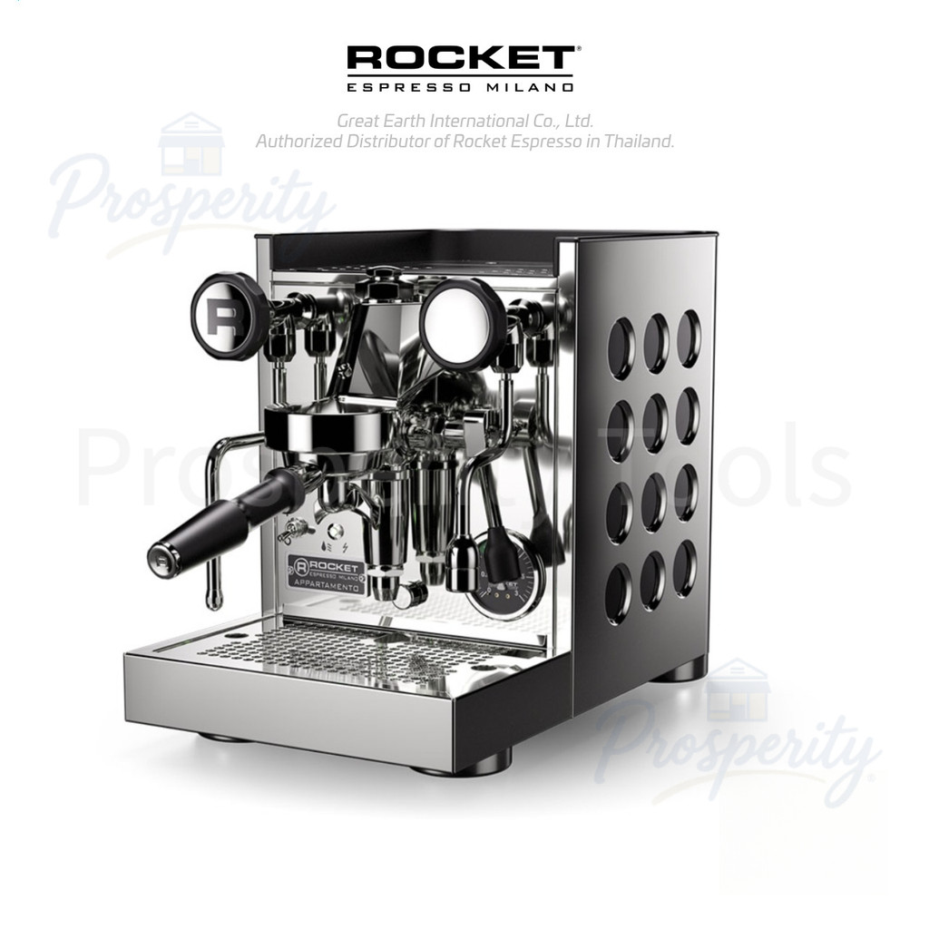 【🎉สินค้าใหม่🛠️】Rocket Espresso Appartamento TCA (Chrome Black) เครื่องชงกาแฟ Rocket Espresso รุ่น Ap