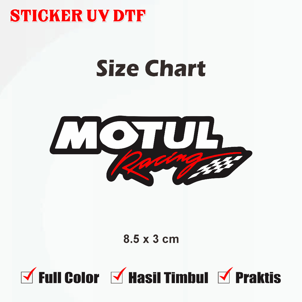 Motul Racing Stickers Motul Glossy Sponsor Motor LV/Up UV DTF Multi Stickers