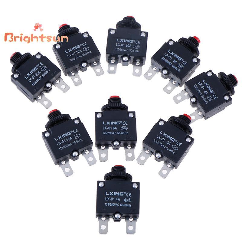 [BT-t] Circuit Breaker Overload Protector Switch Fuse 3A 4A 5A 6A 8A 10A 15A 20A 30A ใหม่
