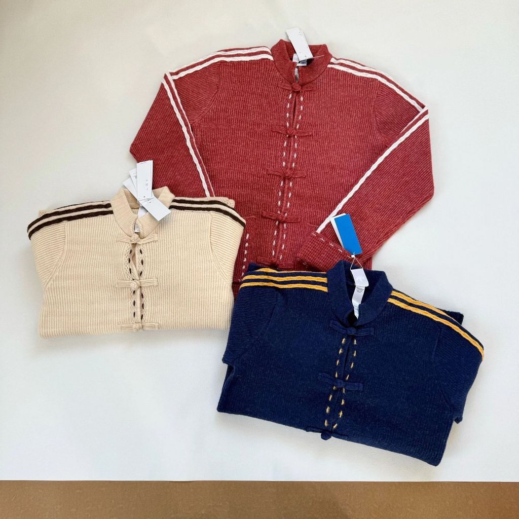 KZ1U AD Year of the Horse Limited New Year Edition New Chinese Style Knitted Cardigan Tang Suit Butt