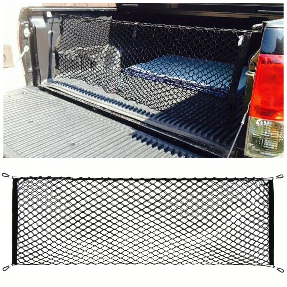 Cargo Net สําหรับรถกระบะสําหรับ Trunk Organizer และจัดเก็บเพิ่มเติม 4 โลหะ - สําหรับ Silverdo, สําหร