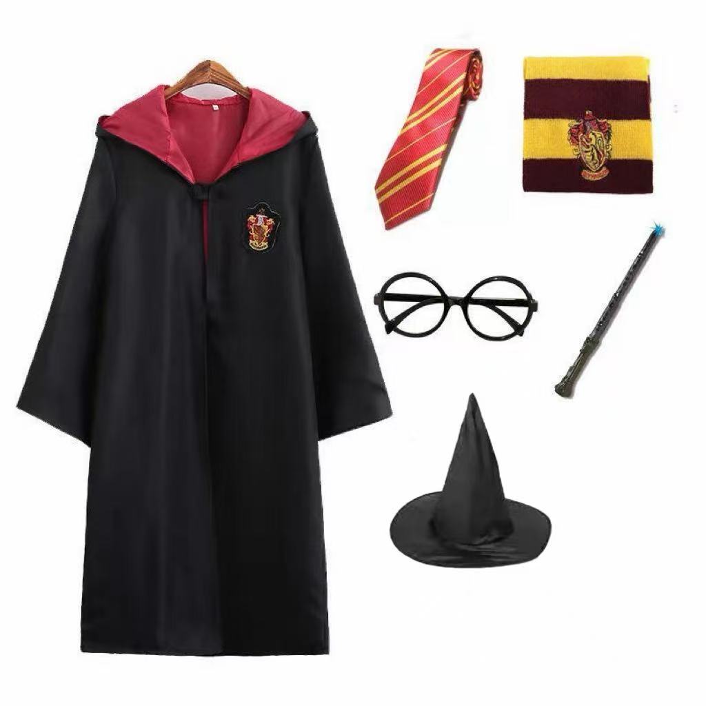 (6 PCS SET) ชุดคอสเพลย์ Robe har.pot เครื่องแต่งกายสําหรับเด็กเด็กผู้หญิงปาร์ตี้และเครื่องแต่งกายฮาโ