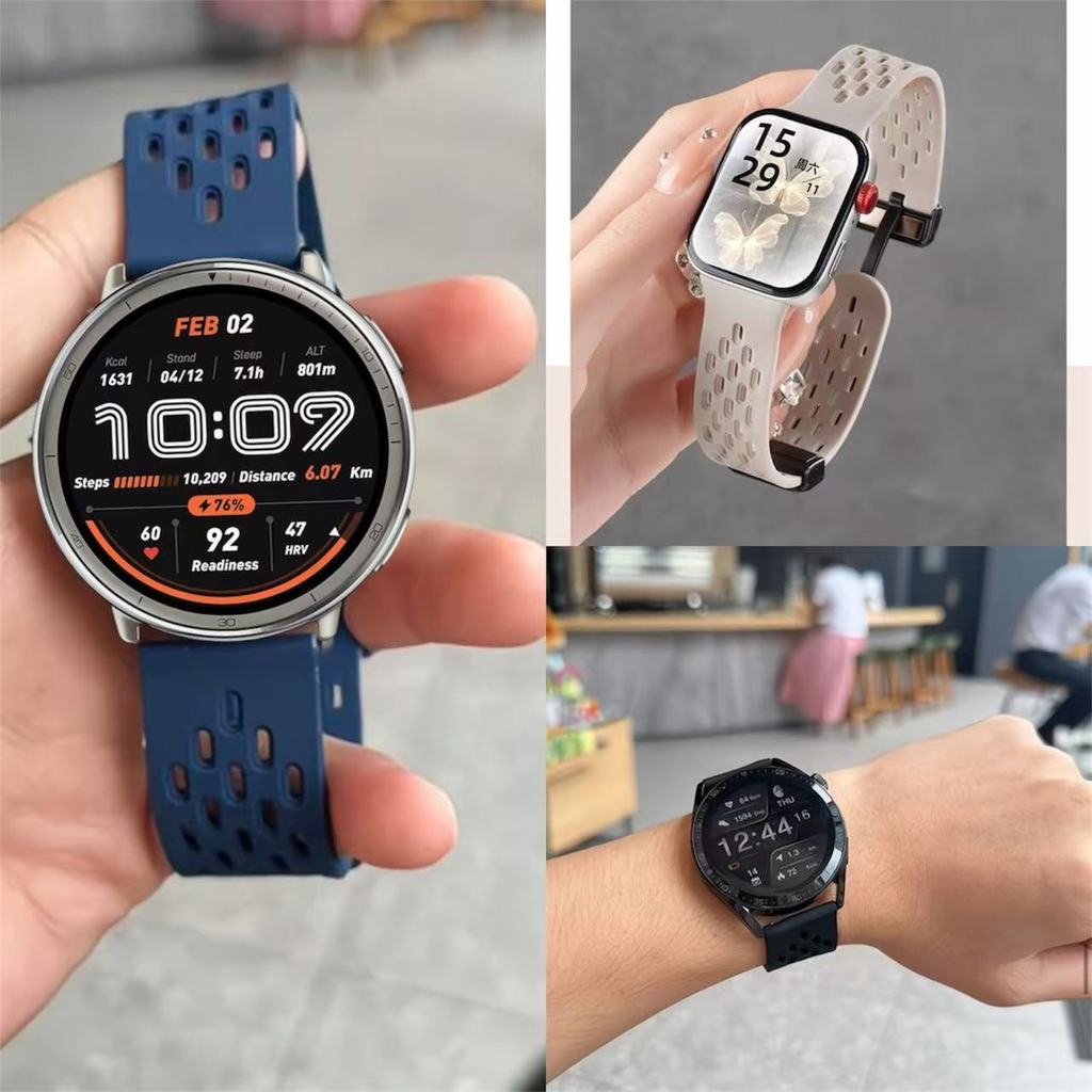 สายนาฬิกาสำหรับAmazfit active2 active GTR mini GTR 42mm GTS4mini GTS4 GTS3 GTS2 GTS2mini bip u