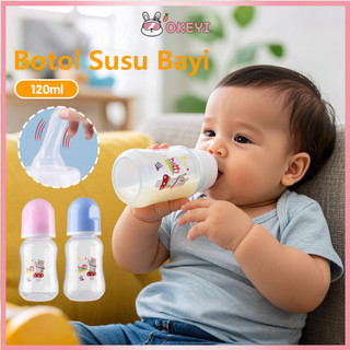 OKEYI Botol Susu Bayi 120ml BPA Free Baby Feeding Bottle Anti Tumpah