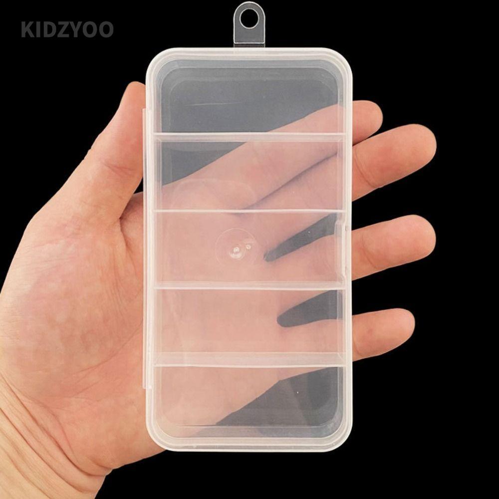 กล่องเหยื่อ KIDZYOO พลาสติก แขวนได้โปร่งใสมี 5 ช่อง เหมาะสำหรับการจัดเก็บและใช้งานขณะตกปลา