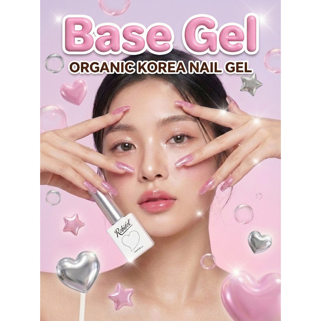 Base Coat Gel เกาหลี ออแกนิคเเบรน  ROBIFEL ขนาด 15 ml.