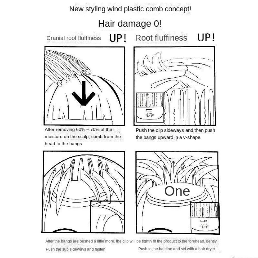 เดือน ผมรากปุยคลิป,เบาะอากาศเรียบผมรากดัดผมกิ๊บ,เครื่องมือจัดแต่งทรงผมประณีตคงที่พลาสติกดัดผม - รูปที่ 3