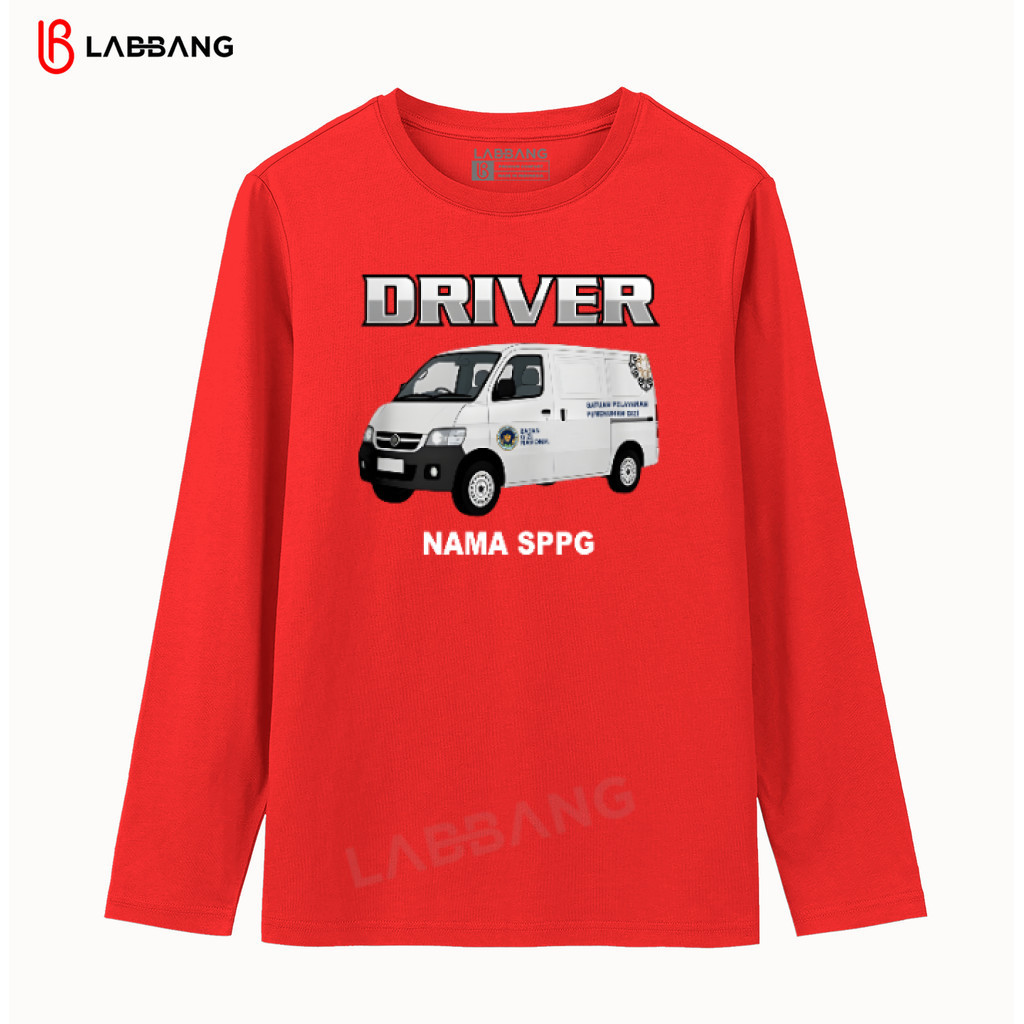 LABBANG เสื้อยืดตัวยาว DRIVER MBG / DRIVER BGN / DRIVER SPPG Unisex ผู้ชายผู้หญิง