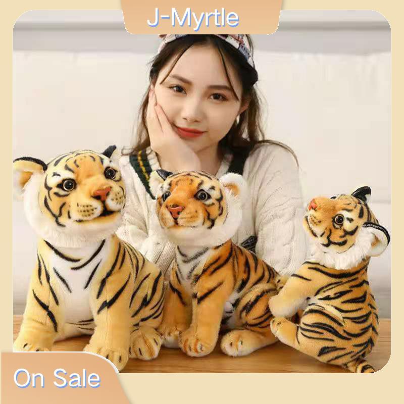 J-Myrtle 23-33 ซม.น่ารักเหมือนจริง Tiger ตุ๊กตาสัตว์เสือขาวของเล่นตุ๊กตา Real-life Wil Nice