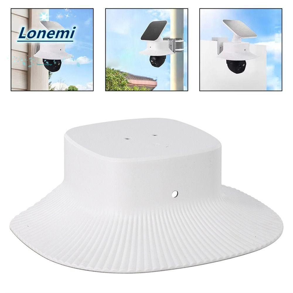 LONEMI Camera Weatherproof Cover, Against Rain Sun White Camera Protection, Plastic Security Camera 