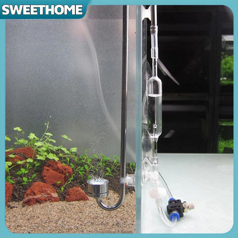 SWEETHOME Aquarium CO2 Bubble Counter น้ําพืชถังปลา CO2 Regulator ระบบฉีดอุปกรณ์วัด CO2 Diffuser อุป