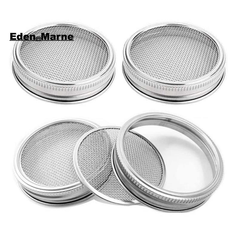 [Eden_Marner]ฝาขวดแตก 4 ชิ้น สีเงิน 86 มม. สําหรับขวดปากกว้างและปากกว้างสําหรับการปลูกถั่วงอก