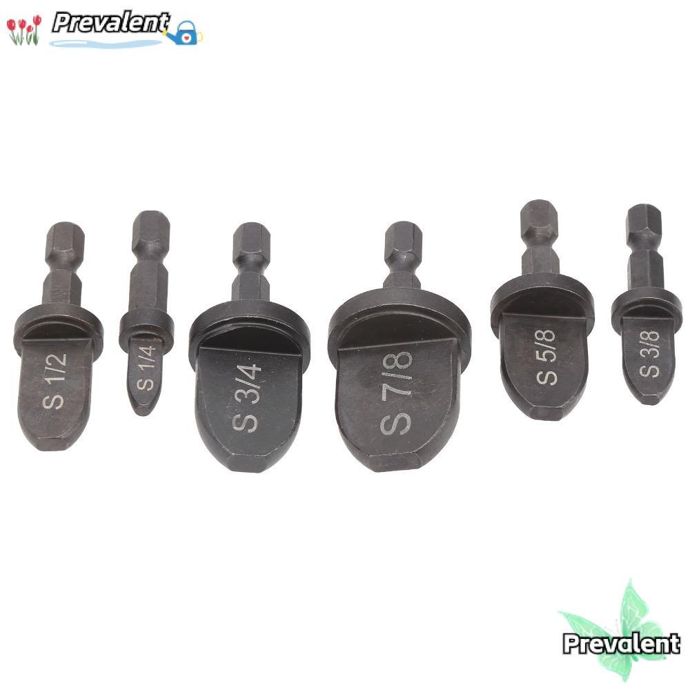 PREVALENT 6 ชิ้นท่อทองแดง Expander, 1/4 "ถึง 7/8 "Bits 1/4 นิ้ว Hex Shank HVAC Swaging เครื่องมือ, แ