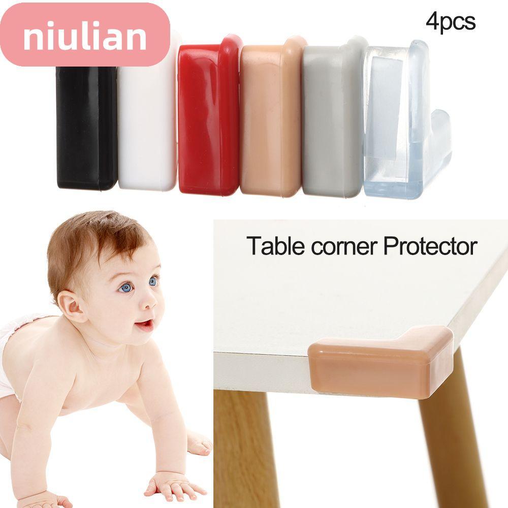 NIULIAN การ์ดมุม 4 ชิ้นโต๊ะนิรภัยแบบนุ่มตัวป้องกันมุมโต๊ะ – โปรปัง