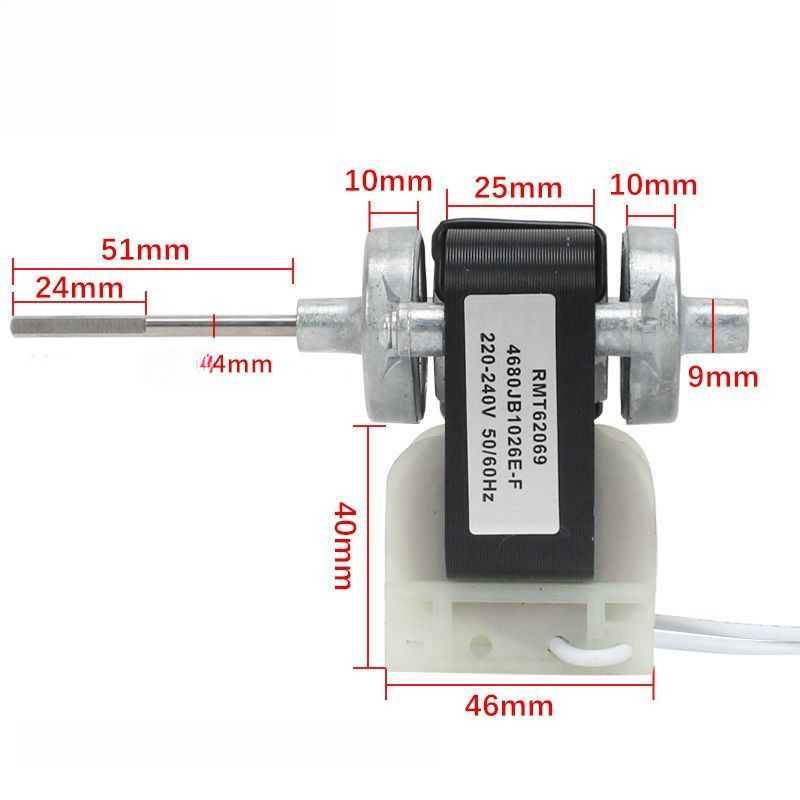มอเตอร์พัดลม LG 4680JB1026E/F, 4680JB1025E/F สำหรับตู้เย็น 2 ประตู