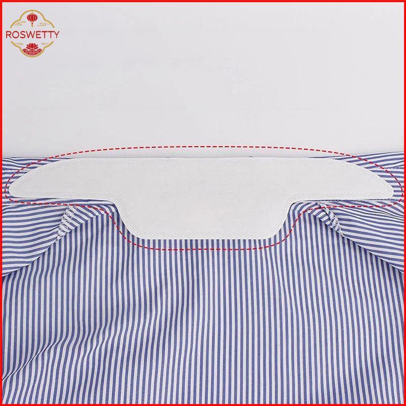 (BWD) 10 ชิ้นสีขาว Anti-สกปรกเหงื่อ Stier เสื้อคอทิ้งระงับกลิ่นกายชุด Unisex Stiers ดูดซับเหงื่อป้อง