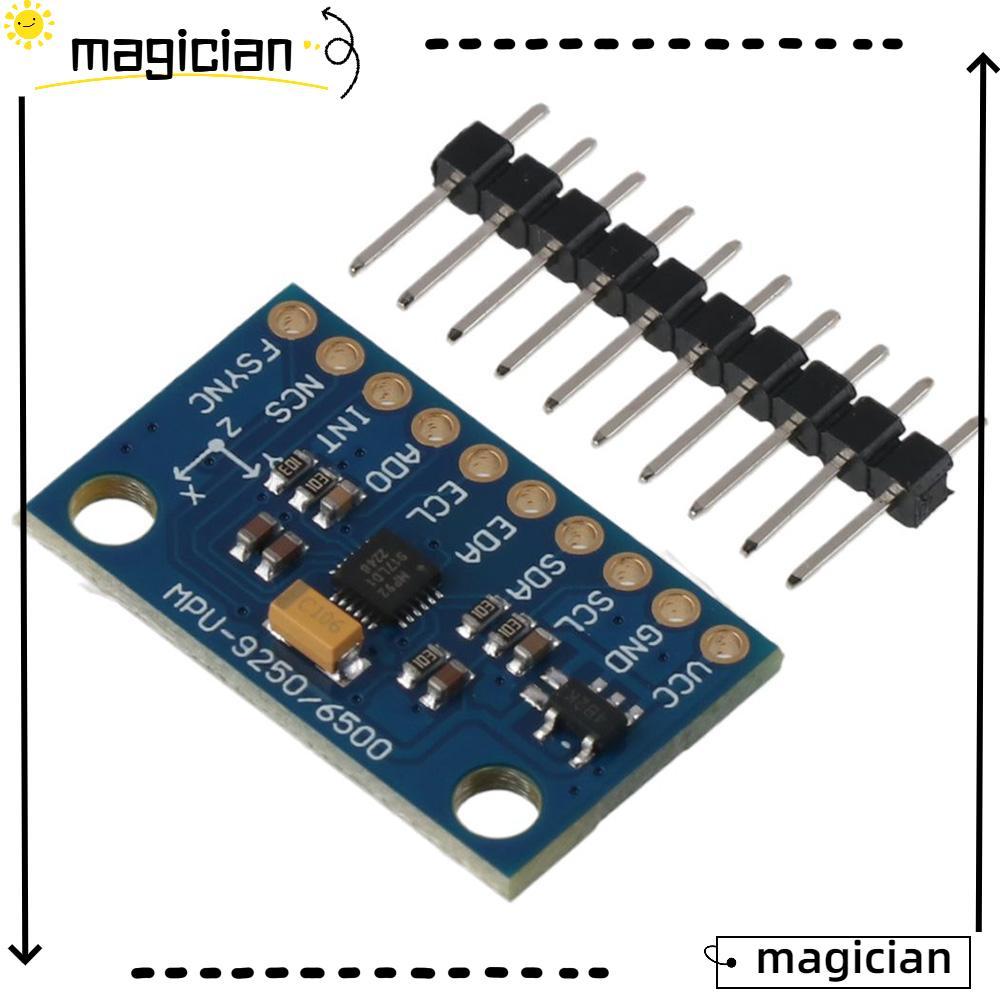MAGICIAN 9 DOF ทัศนคติ 9 แกน, ไจโรพลาสติกสีฟ้า + โมดูลเซ็นเซอร์เร่ง, ทนทาน SPI/IIC 3 ~ 5V Mini MPU92
