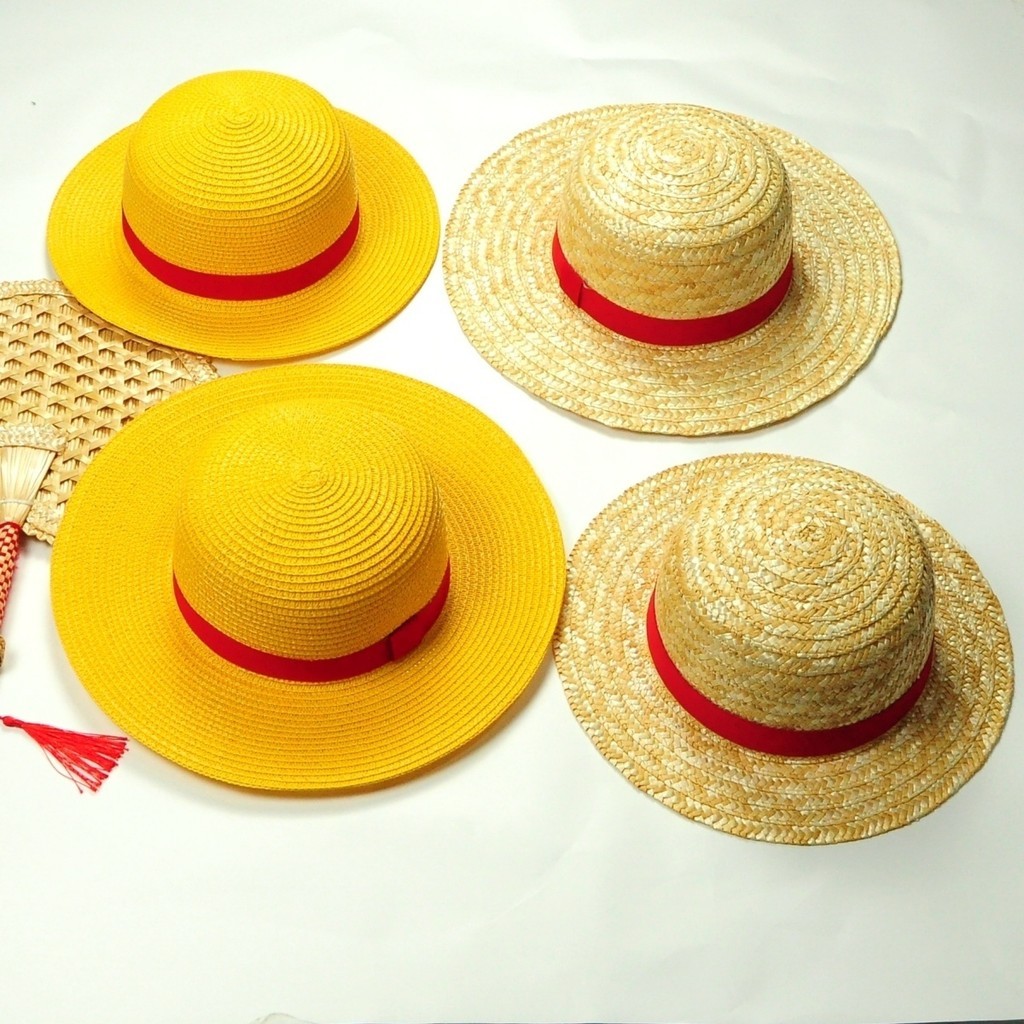 hat路飞草帽遮阳防晒海贼王COSPALY亲子动漫草编演出帽 0F9s4r3D5f0214