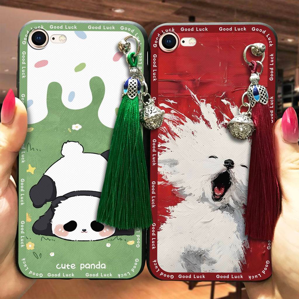 พู่ Bell เคสโทรศัพท์สําหรับ iphone 7/8/SE 2020/2022/SE2/SE3/ip7/ip8 ทนทานซิลิโคนกันกระแทกเต็มห่อกระเ