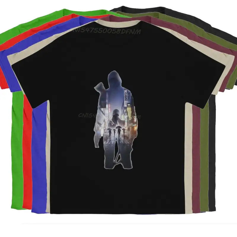 เสื้อยืดโปรโมชั่นเกม Ghostwire Tokyo IZUKI AKITO สำหรับผู้ชาย เสื้อยืดเบสิคขายดีที่สุด ของขวัญสไตล์ฮ