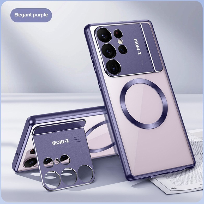 สําหรับ Samsung S26Ultra Case flip lens bracket, S25Ultra Case magnetic wireless charging กันกระแทก