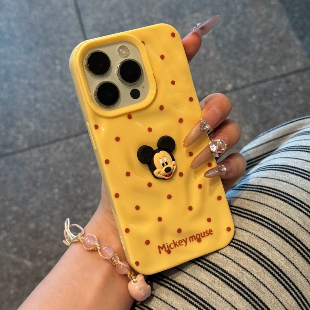 🔥สินค้าพร้อมส่ง!  🐭เคส Mickey Mouse จุดสี สไตล์น่ารัก เคส iPhone 17/16/15 Pro Max/14/13/12/11/XS/8/7เคสคุณภาพสูง