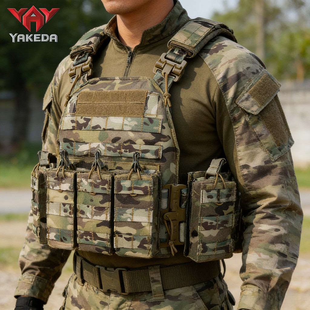 จัดส่งภายในประเทศ เสื้อเกราะยุทธวิธี  Yakeda 1000DCamouflage Quick-Drying Armor Clothes Trendy Design Reliable Durable Multi-Function Outdoor Protective Clothing ราคา ถูกที่สุด ดีลบีเคเค แกลเลอรีภาพที่ 4