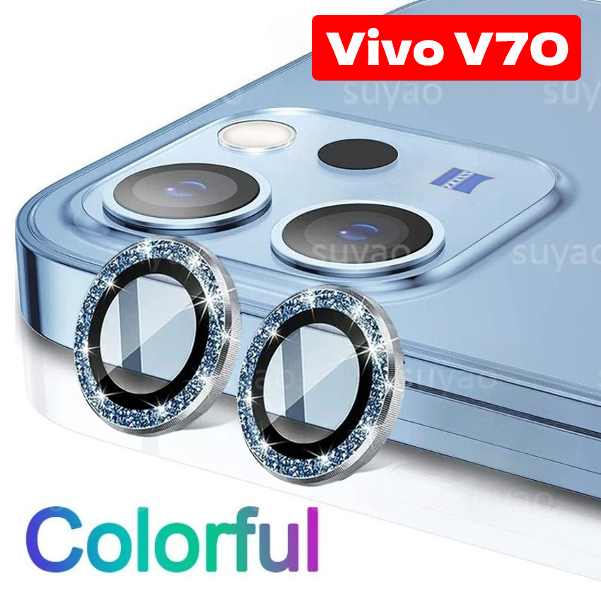 สําหรับVivo V70 2026 เพชรหรูหราเลนส์ป้องกันกล้องVivoV70 FE V70FE V60Lite V50 V50Lite Y05 Y11D Y11 Y21 5G HDกระจกนิรภัยโลหะแหวนเลนส์Protectorsเพชร