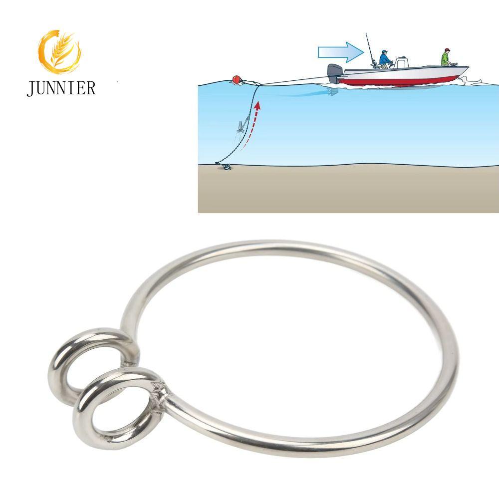 JUNNIERH Anchor Retrieving System, Silver Color 8mm Size Marine Anchor Retrieval Ring, Weld Construc