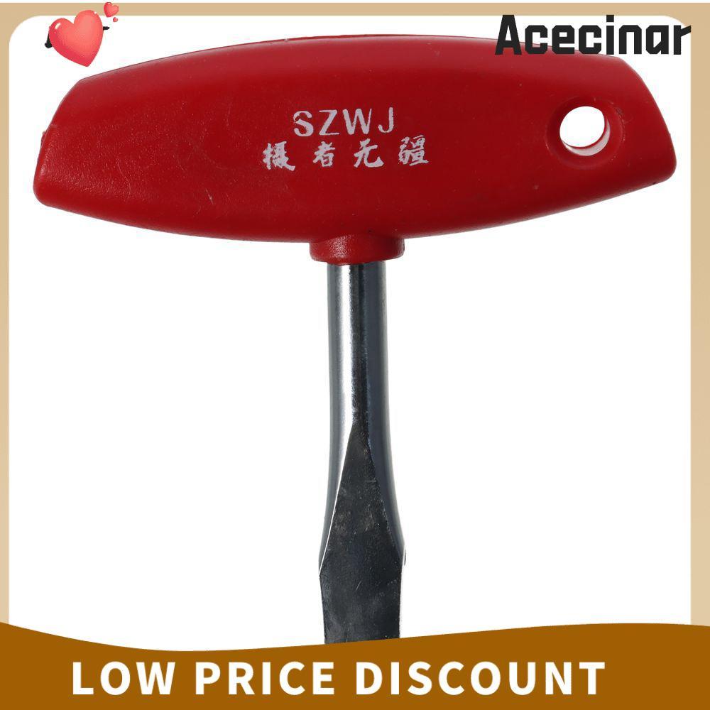 ACECINAR Slotted ไขควง,พลาสติก ABS สีแดง T Handle, T-bar Grip เหล็กคาร์บอน 3.78 นิ้ว T Bar ชุดฟิล์ม