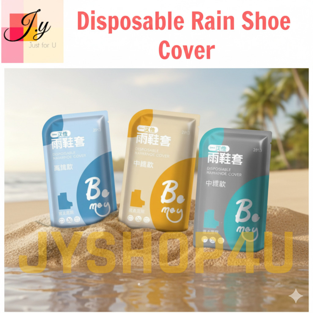 (JYSHOP4U) ฝาครอบรองเท้ากันฝนแบบใช้แล้วทิ้งกันน้ํากันลื่นโปร่งใสเท้าปก 鞋套