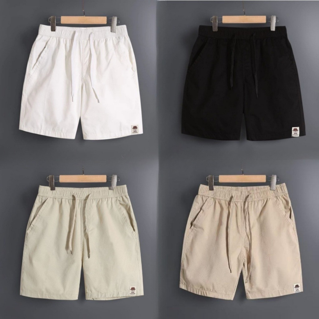 Chaistyle กางเกงขาสั้นผู้ชาย สีล้วน แฟชั่นเรียบง่าย กีฬาลำลอง