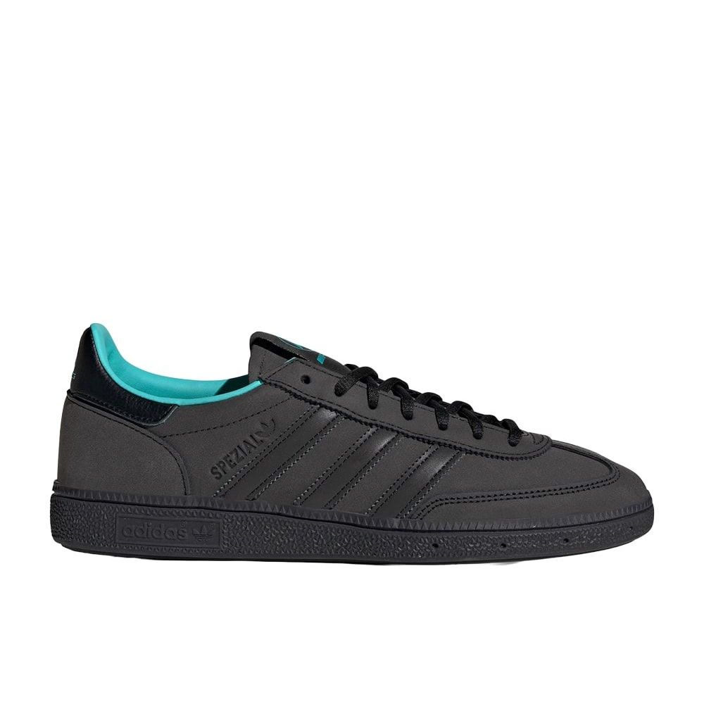 Mercedes AMG × adidas Handball Spezial Core BlackSemi Mint Rush Unused