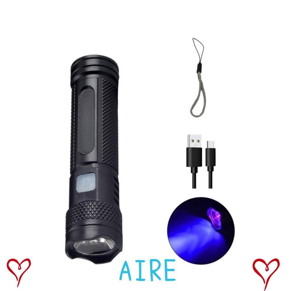 AIRE ไฟฉาย UV ขนาดเล็ก แสง 365nm กันน้ํา ชาร์จด้วยUSB-C สำหรับเช็คของแท้และใช้งานพกพา