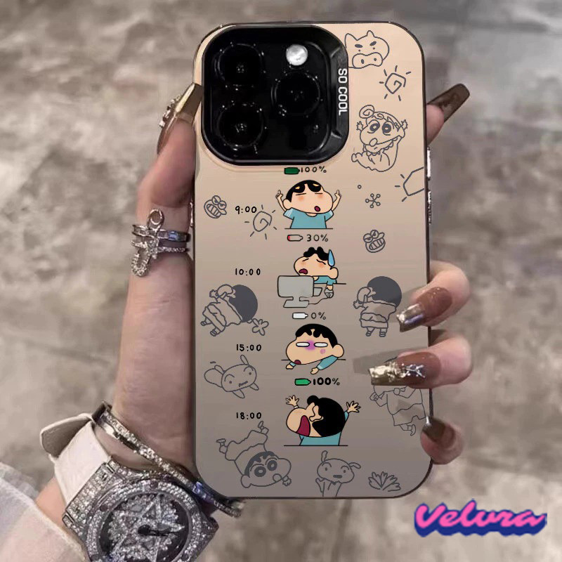จัดส่งทันที สําหรับ ️เคสไอโฟน11 13 14 15 16 17 Pro Max Cartoon spoof Crayon Shin-chan Case For iPhone 16PM,15PM,14PM