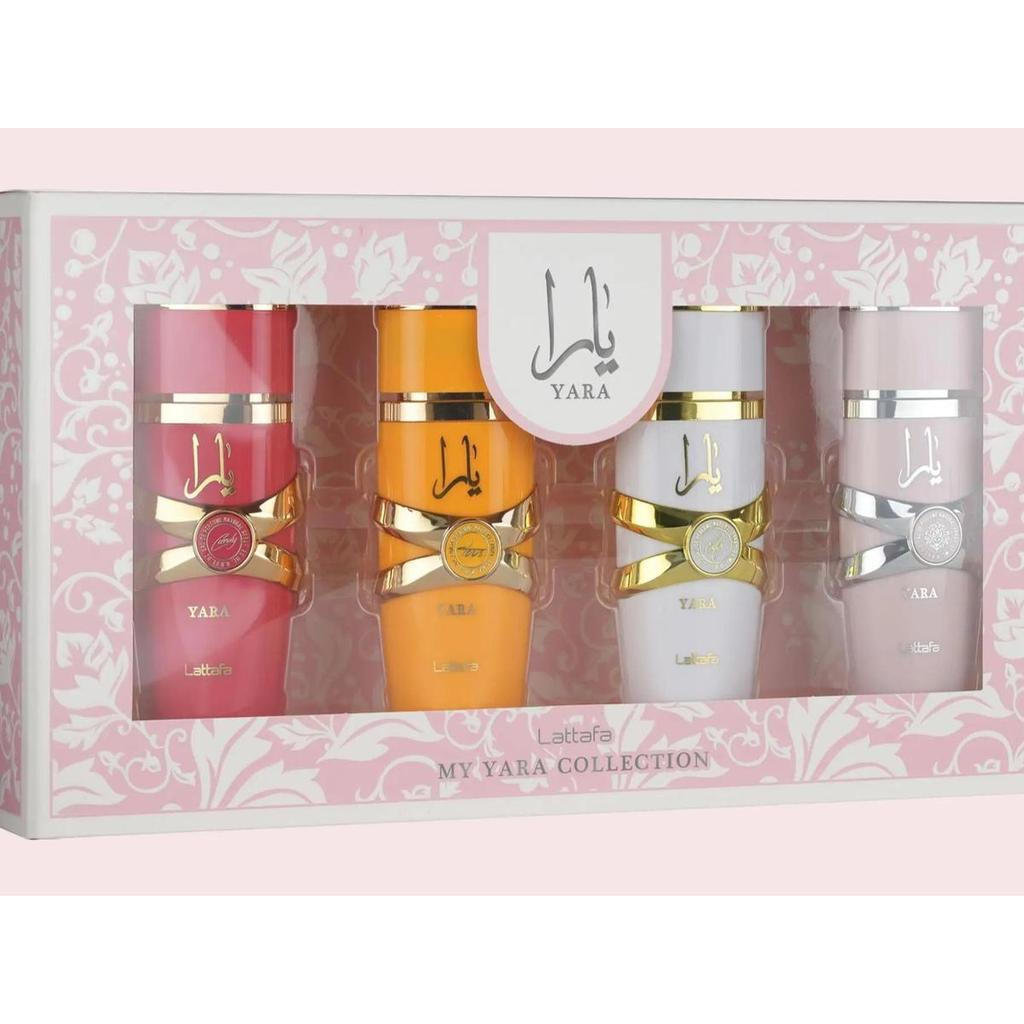 เซตน้ำหอม Lattafa My Yara Series ขนาด 25ml ประกอบด้วย Yara, Tous, Candy และ Moi สูตรสำหรับคุณผู้หญิง