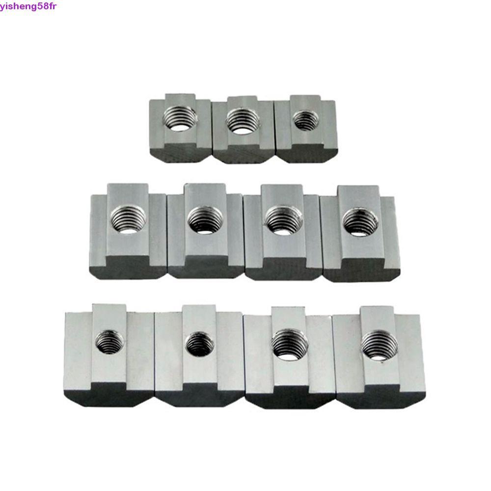 YISHENG Hammer Nut 2020 3030 4040 4545 20PCS อลูมิเนียมโปรไฟล์ T-Track เลื่อน T Slot Nut